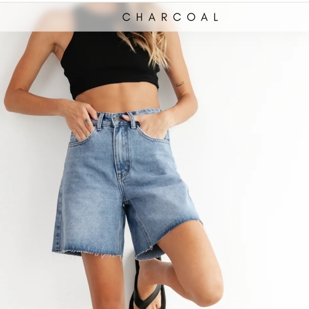 CHARCOAL Australian brand denim High Waist Shorts size 16